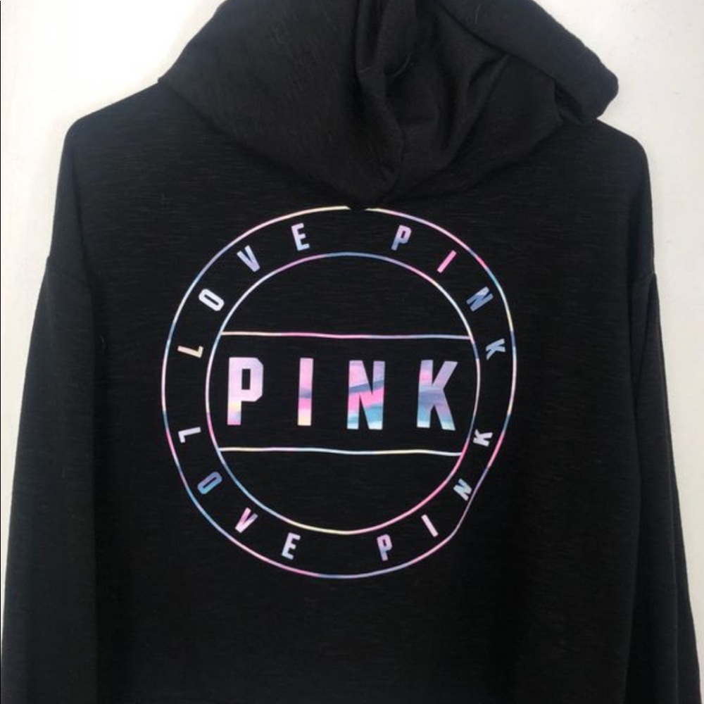 Victoria’s Secret PINK Black Cropped Sweater